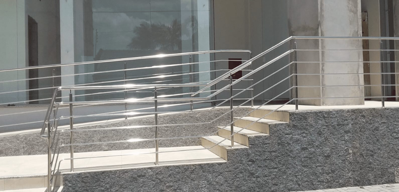 Corrimão Duplo e Guarda Corpo em aço inox 304 - Inox Catarinense